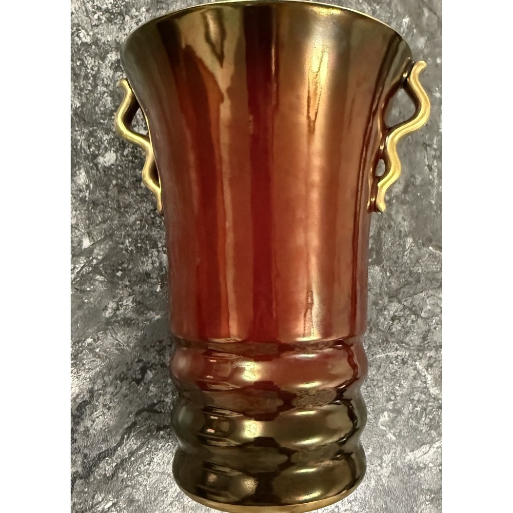 Vintage Carlton Ware Rouge Royale Made In England Gold‎ Trim Vase